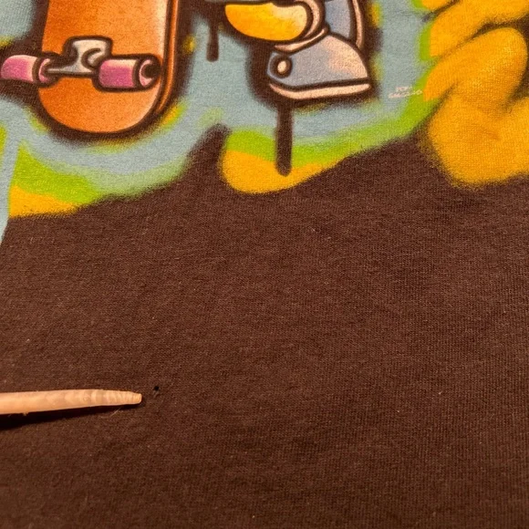 Bart Simpson graphic vintage black medium tshirt. Graffiti skateboarding Bart - Picture 7 of 8